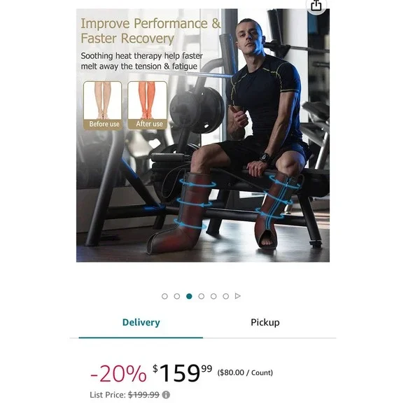 FIT KING Leg Massager With Heat Circulation Upgraded Full Leg/Foot Compression - Picture 7 of 7